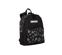 Mochila Escolar Americana Fortnite Dark Black - Compartimento Principal y Bolsillo Frontal - Portaordenador e Interior Forrado - Tirantes Ergonómicos, Acolchados - 41 x 31 x 13.5 cm - Toybags