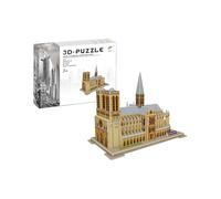 DAM DAM - Puzzle 3D de cartón de la Catedral de Notre Dame en París. 77 piezas.. Multicolor
