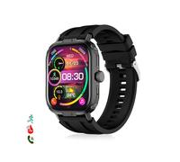 DAM DAM - Smartwatch M106 con doble correa una de silicona y otra de nylon. Notificaciones de Apps, monitor de salud, modos deportivos.. Negro