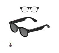 DAM Gafas inteligentes AIMB-V3, control de llamada bluetooth, asistente de voz, control remoto de la cámara, lentes de sol y lentes anti luz azul.. Negro Variante única