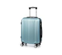 DAM Maleta de cabina Trolley en material ligero de ABS de alta resistencia. Cerradura numérica, 4 ruedas dobles extraíbles y giratorias 360°. 57x38x20 cm.. Azul Metálico Variante única