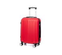 DAM Maleta de cabina Trolley en material ligero de ABS de alta resistencia. Cerradura numérica, 4 ruedas dobles extraíbles y giratorias 360°. 57x38x20 cm.. Rojo Variante única
