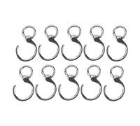 Dam Skerisi 10 pièces de bagues de Pied en Acier inoxydable pour l’Identification Des pattes de perroquets, Clips de Patte réutilisables pour perroquets à Bord Lisse, accessoire d’entraînement (9#)