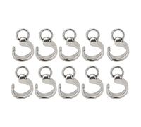 Dam Skerisi 10 pièces de bagues de Pied en Acier inoxydable pour l’Identification Des pattes de perroquets, Clips de Patte réutilisables pour perroquets à Bord Lisse, accessoire d’entraînement (7#)