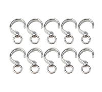 Dam Skerisi 10 pièces de bagues de Pied en Acier inoxydable pour l’Identification Des pattes de perroquets, Clips de Patte réutilisables pour perroquets à Bord Lisse, accessoire d’entraînement (10#)