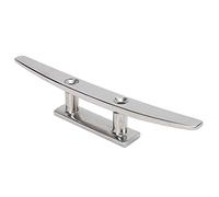 Dam Skerisi 10 Pulgadas, Taco Plano bajo para Muelle, Taco de Cubierta de Acero Inoxidable para Bote y yate, Soporte para Cuerda anticorrosión de Grado Marino 316 con Montaje de 2 Orificios pa