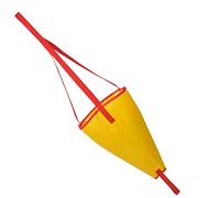 Dam Skerisi Ancla de mar de calcetín de Deriva de PVC, de Freno de mar Resistente con Cuerda de tracción y Bola Flotante de boya, Tela Resistente a desgarros para Pesca en Canoa, diseño (Amarilla)