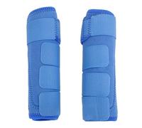 Dam Skerisi Botas de Medicina Deportiva para Caballos, Botas Protectoras Azules para Las Patas del Caballo con Cierre de Gancho y Lazo, Vendajes Transpirables para Las Patas Delanteras para en (l)