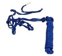 Dam Skerisi Cabestro de Cuerda con múltiples Nudos, Seguro y fácil de Llevar, Tejido en poliéster; Cabestro Duradero para adiestramiento y Uso Diario, sin herrajes, Ideal para establo y Paseos (Azul)