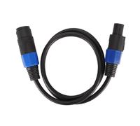 Dam Skerisi Cable de Altavoz Profesional 3.3ft, Cable DJ con Cierre Rápido Giratorio, Conector Macho a Hembra para Amplificadores, Monitores de Escenario y Subwoofers, Alambre de Latón PVC de
