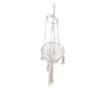 Dam Skerisi Hamaca de macramé tejida a mano, cama colgante para gatos hecha de cuerda de algodón, columpio bohemio para el hogar, jardín o patio