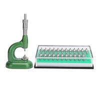 Dam Skerisi Herramientas de reparación de relojes para relojeros, máquina profesional para engarzar joyas con micrómetro de paso de rosca, herramienta para engarzar piedras preciosas con (Verde)