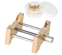 Dam Skerisi Soporte profesional para movimientos de reloj de cobre, herramienta de reparación de relojes con agarre ajustable en ambos lados, asiento resistente para movimientos de reloj,