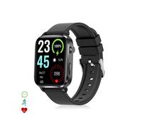 DAM Smartwatch F100 con Terapia de Salud con láser de Doble sonda. Monitor de O2, tensión y termómetro. Varios Modos Deportivos. 3,7x1,1x4,2 Cm. Color: Negro