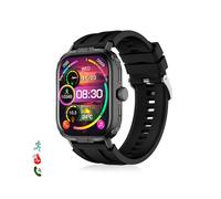DAM Smartwatch M106 con doble correa una de silicona y otra de nylon. Notificaciones de Apps, monitor de salud, modos deportivos.. Negro Variante única