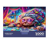 Dama Burbuja Color 1000 Piezas Clásico Atmósfera de alegría psicodélica Paquete De Puzzle, Cartón Premium - Hit Entre Los Mayores, Regalo De Inauguración, Diversión En Casa O Fiestas 38x26cm/1000pcs