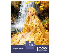 Dama con Cabello Dorado 1000 Piezas Set De Puzzle Gracia encantada de NINFA Puzzle Cartón Extra Grueso - Antiestrés Y Viajes, Entrena El Cerebro para 12+ Años 38x26cm/1000pcs