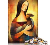 Dama con l'ermellino - Ispirato a Leonardo da Vinci - Puzzle geometrico astratto con Ritratto per adulti e adolescenti, 1000 pezzi, gioco Educativo, sfida giocattolo 3