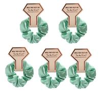 Dama de honor para el pelo Scunchies, soporte para cola de caballo, accesorios de boda, hambre de novia, regalos de graduación, 5 unidades