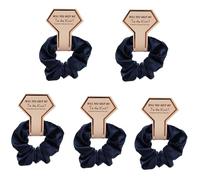 Dama de honor para el pelo Scunchies, soporte para cola de caballo, accesorios de boda, hambre de novia, regalos de graduación, 5 unidades