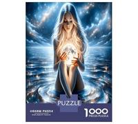 Dama del Agua Bola de Cristal 1000 Piezas Puzzle Magia mística Set De Puzzle, Cochetón Premium - Antiestrés Y Decoración, Regalo para Mujeres Y Hombres, Entrena El Cerebro 52x38cm/1000pcs