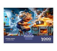 Dama en Caos de Cocina 1000 Piezas Puzzle Clásico Frenesí culinario Puzzle para Adultos, Cartón Grueso - Ultra Difícil, Antiestrés Total, Ideal para Ocio Y Creatividad 70x50cm/1000pcs