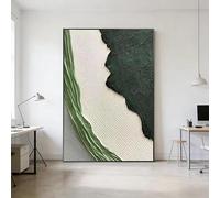 DAMAIART Green Texture Aesthetic Canvas Wall Art 2D Print Home Decor Abstract Landscape Poster For Living Room Canvas Painting(20x30cm/Inner Frame)