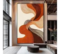 DAMAIART Large Abstract Canvas Painting Wall Art Modern Home Decoration Minimalist Ribbon Print On Canvas Contemporary Art Poster(20x30cm/Inner Frame)