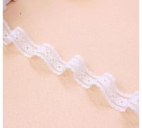 Damaiyyy Encaje Blanco,Cinta de Encaje 15M Adorno de Encaje Cinta de Encaje de Ganchillo Blanco para Coser Manualidades Bricolaje,Decoración de Bodas