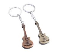 Damaiyyy Llavero de Guitarra,Llaveros de Metal 2PCS Llavero de Guitarra Eléctrica,Llaveros Guitarra de Rock,Colgante para Amantes de La Música y de las Guitarras, Regalos Creativos