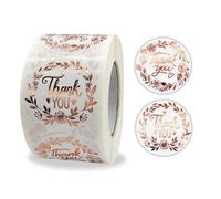 Damaiyyy Pegatinas de Gracias,Thank You Sticker 500 Etiqueta Autoadhesiva de Agradecido Escolares Motivational Stickers para Niños Regalo Fiesta Decoración