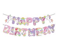Damaiyyy Unicornio Feliz Cumpleaños Bandera,Decoraciones para Fiesta de Cumpleaños Banderines Feliz Cumpleaños Happy Birthday Banner para Niños Fiestas Suministros