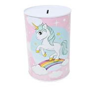 damaloo Hucha de unicornio XXL - Hucha de metal resistente - Caja de ahorro de dinero con diseño de unicornio para niñas, niños y adultos
