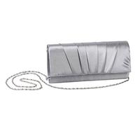 Damara E80177 - Cartera de mano de Satén para mujer plata