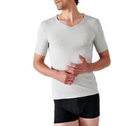 Damart Camiseta con Cuello de Pico, Manga Corta, Punto Thermolactyl clásico Gris Jaspeado XXL