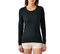 Damart Camiseta de Cuello Redondo, canalé Polar Thermolactyl, Calor Intense 4, Manga Larga Negro XS