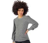 Damart - Camiseta de malla cálida acanalada para mujer, gris multicolor, 34-36