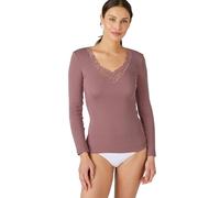 Damart - Camiseta de manga larga con malla calada térmica termolactil para mujer, rosa, talla 46-48 (L)