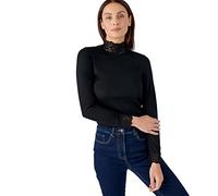 Damart Camiseta de Manga Larga de canalé Fino Thermolactyl, Negro, XXL Mujer