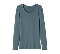Damart Camiseta de Manga Larga de canalé Fino Thermolactyl, Verde Azul Grisado, XXL Mujer
