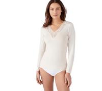 Damart Camiseta de Manga Larga de Encaje Thermolactyl Sensitive Invisible, Whisper Pink, XL para Mujer