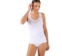 Damart - Camiseta sin mangas de malla pura de algodón peinado