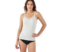 Damart Camisola de Encaje de Thermolactyl Sensitive Blanco Hueso M para Mujer