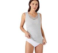 Damart Débardeur Fine Côte Guipure Thermolactyl T-Shirt Mujer