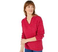 Damart Jersey cuello Polo mezcla alpaca, rojo cereza, 44