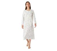 Damart Juego de 2 Camisones de Punto Jersey de algodón Peinado Puro Camisa de Noche, Diente de León Multicolor, L para Mujer