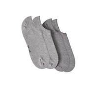 Damart Lot de 2 paires de socquettes invisibles, calcetines invisibles Mujer, GRIS MOYEN CHINE, Normal