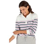 Damart - Sudadera de mujer con espíritu marinero blanco talla 42/44