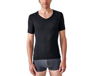 Damart T-Shirt Manches Courtes Col V Thermolactyl Sensiti Ropa Interior, Negro, L para Hombre