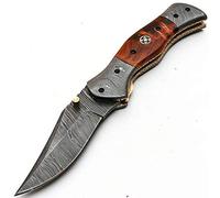 DAMAS 8844 - Cuchillo de acero damasco, hecho a mano con funda